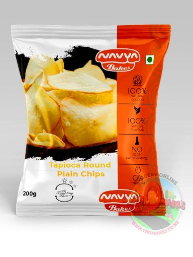 Picture of Tapioca Slice Plain Chips(Navya) 200 gm